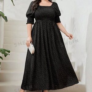 Shein smocked maxi dress with sleeves sz 2X